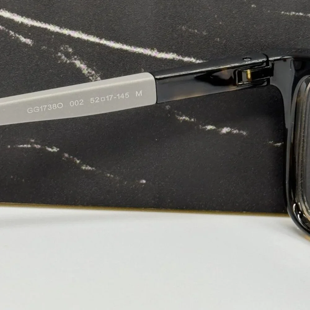 NEW GG1738O 002 GUCCI EYEGLASSES HAVANA/GREY MEN EYEWEAR GUCCI